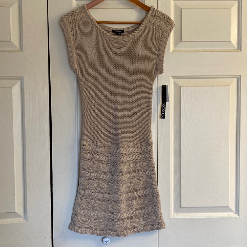 XOXO Taupe Sweater Dress Size Medium